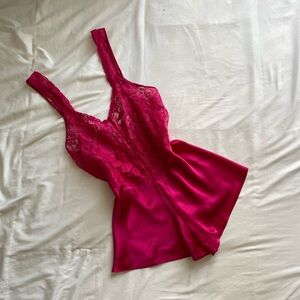 Vintage Pink Satin Slip